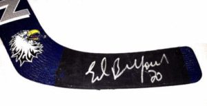 signed hockey stick