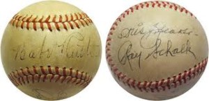 Babe Ruth signed baseball