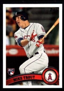 Mike Trout rookie card 2011 Topps Update