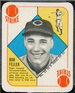 Bob Feller 1951 Topps Red Back