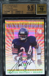 Walter Payton Barry Sanders auto card