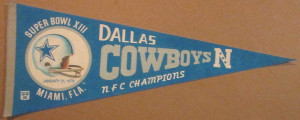 Super Bowl XIII pennant Cowboys
