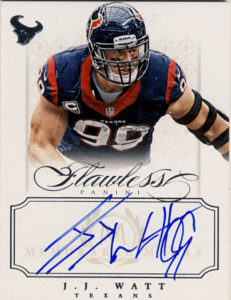 JJ Watt autographed Flawless trading card