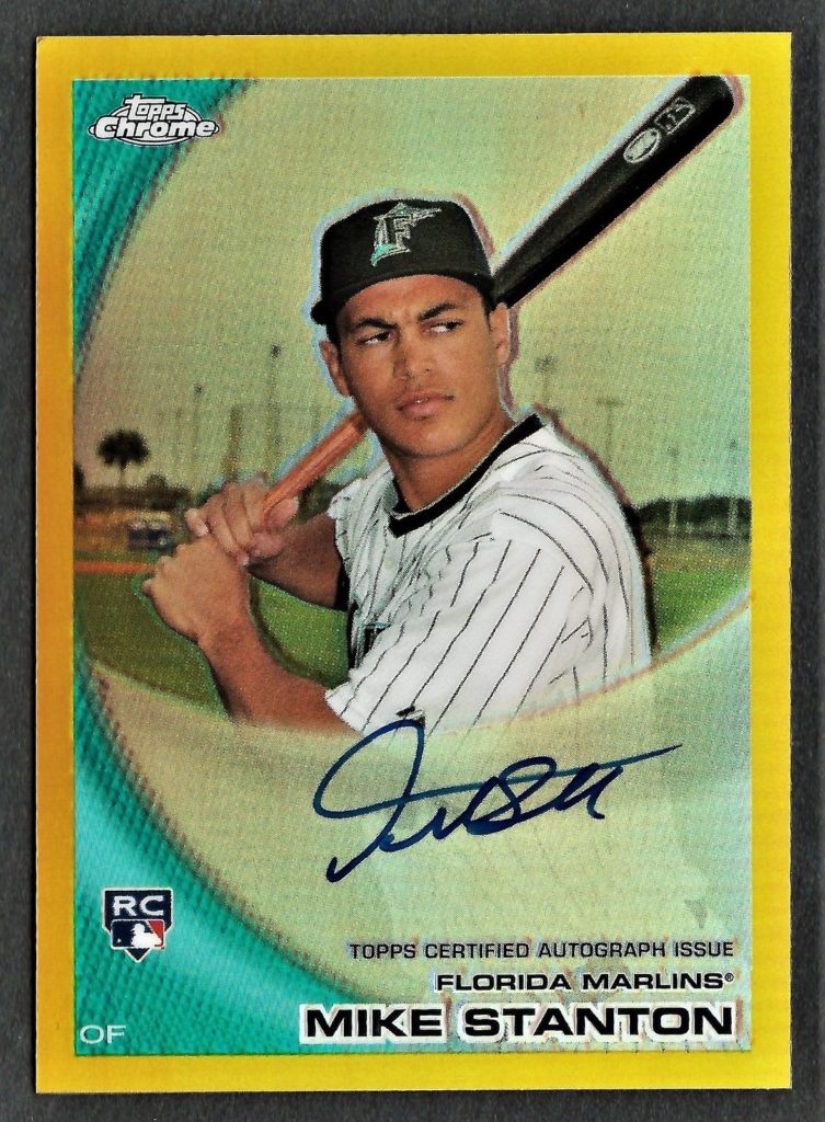 Giancarlo Mike Stanton Topps Gold Refractor Chrome rookie card