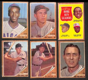 Topps baseball cards from 1962